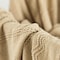 Deerlux Decorative Zigzag Stripe Pattern Knit Throw Blanket with Fringe, Tan QI003967.TN - alternate 4